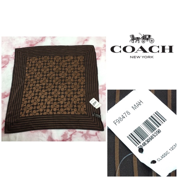 Coach Accessories - Coach 12 CM Scarf Square 100% Silk NWT F98478